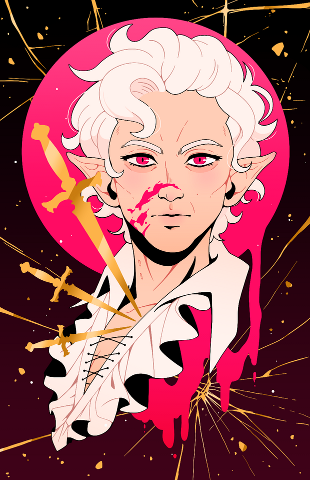 Gold Foil Print — Balder&#39;s Gate 3, Astarion