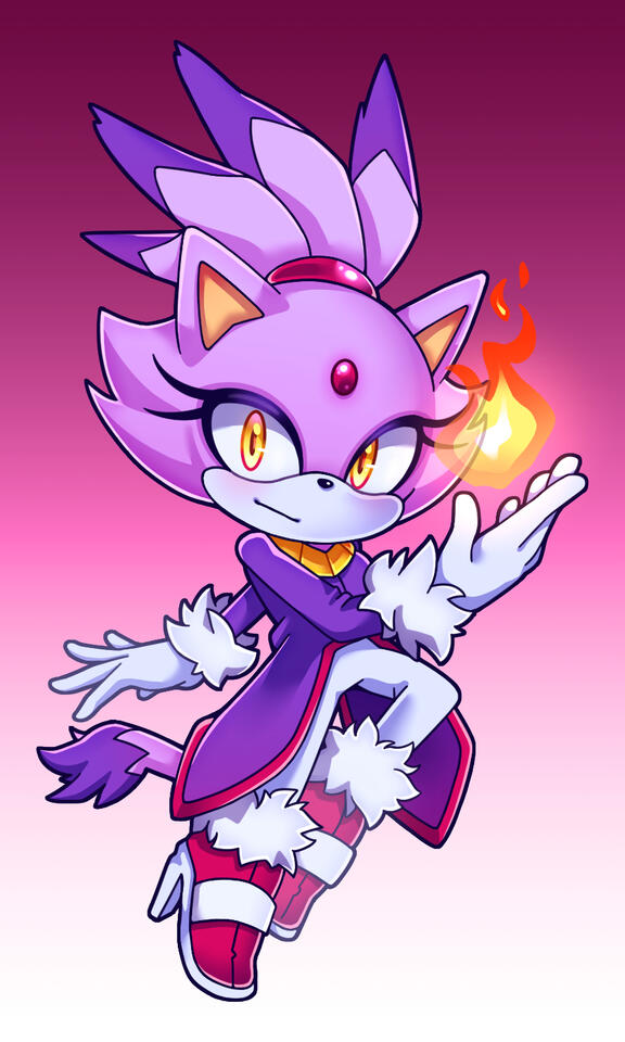 Standee — Blaze the Cat, Sonic the Hedgehog