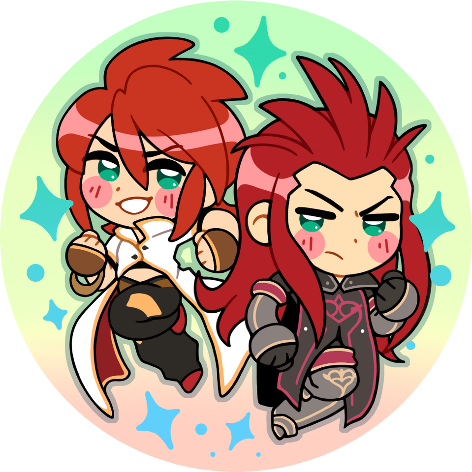 Button — Tales of the Abyss, Luke & Asch Button — Tales of the Abyss, Luke & Asch